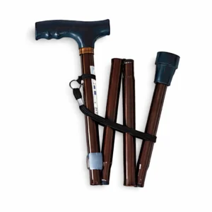 Bastón ergonómico plegable bronce