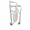 Silla de Ruedas Sanitaria Plegable con Ruedas y Freno