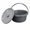 Silla de Ruedas Sanitaria Plegable con Ruedas y Freno