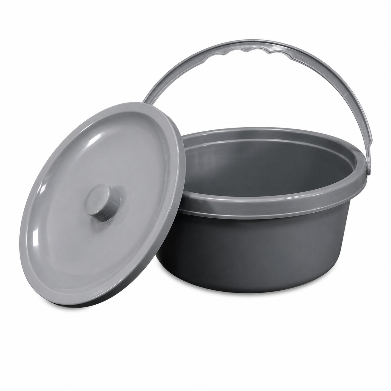 Silla de Ruedas Sanitaria Plegable con Ruedas y Freno
